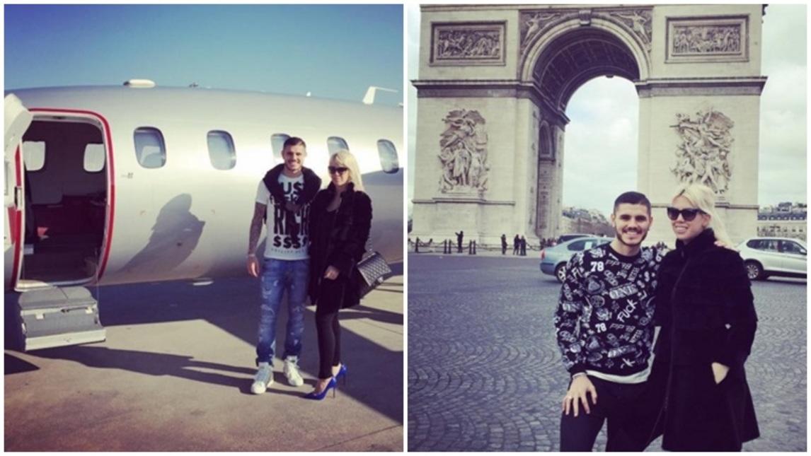 Mauro Icardi e Wanda Nara, viaggio romantico a Parigi