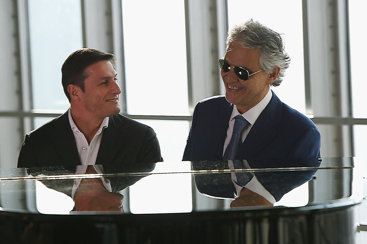 Zanetti e Bocelli insieme per beneficenza