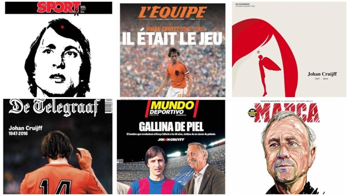 Il mondo ricorda Johan Cruyff: le prime pagine internazionali
