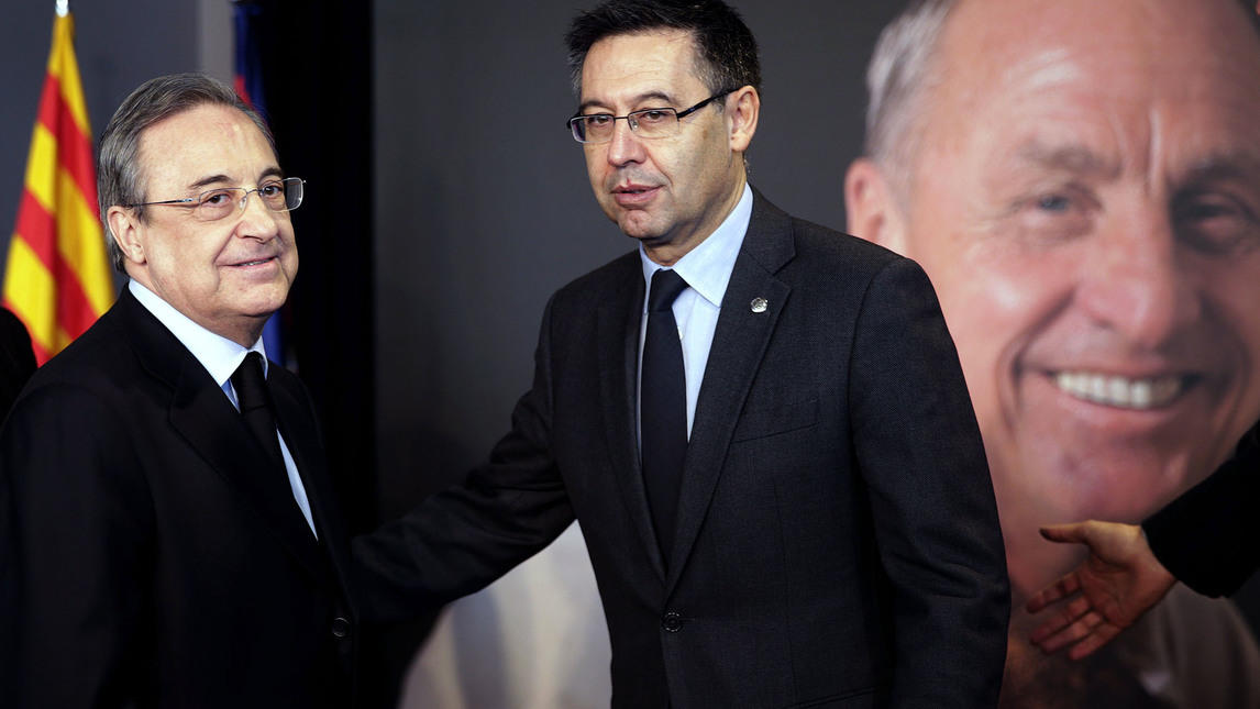Real, Perez al Camp Nou per rendere omaggio a Cruyff