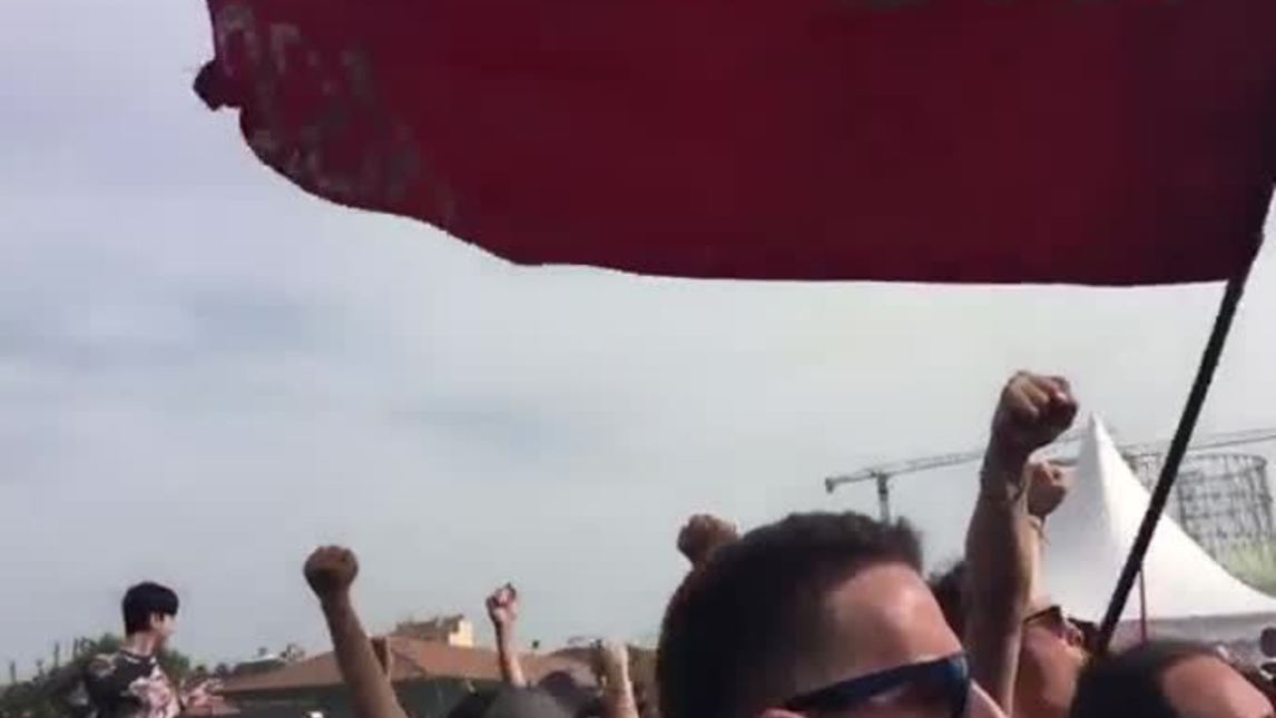 Segna Dzeko, i tifosi a Testaccio fanno festa così