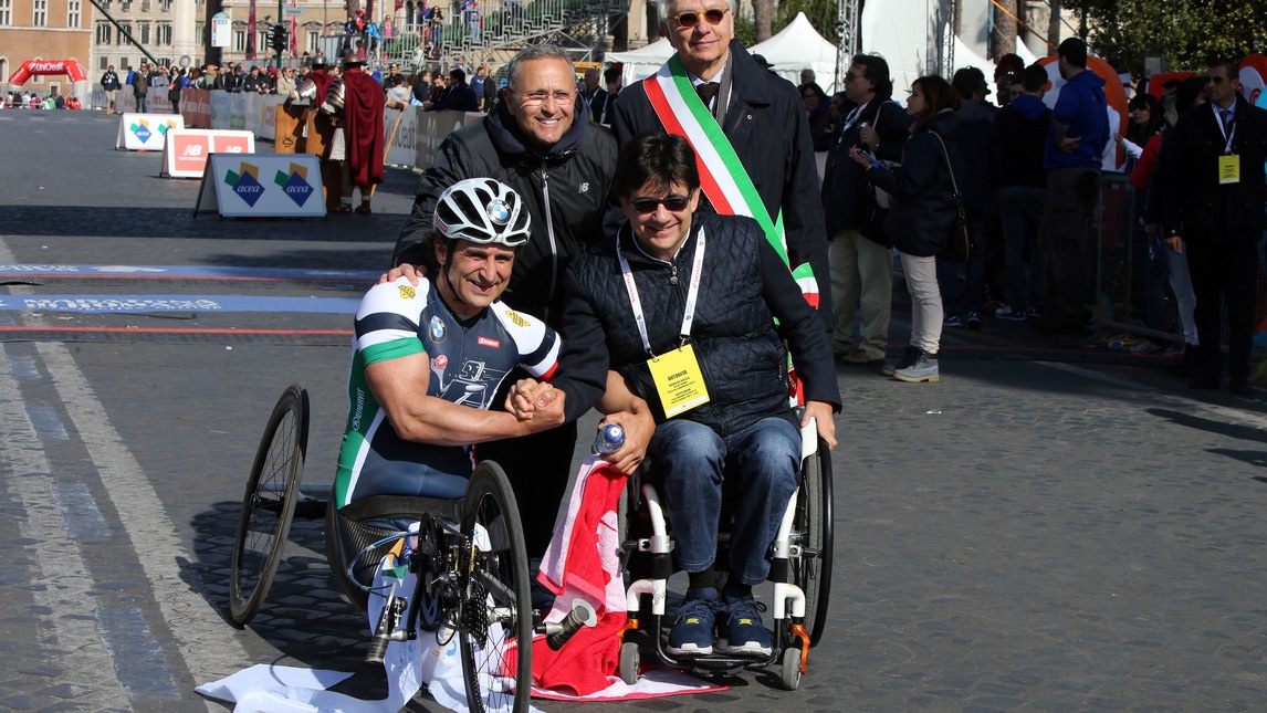Maratona di Roma, Handbike: Alex Zanardi show, quinta vittoria su 6 partecipazioni