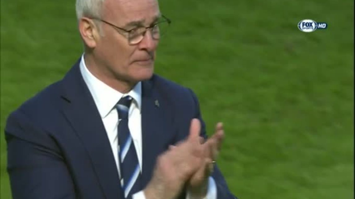 Ranieri si commuove dopo la vittoria del Leicester