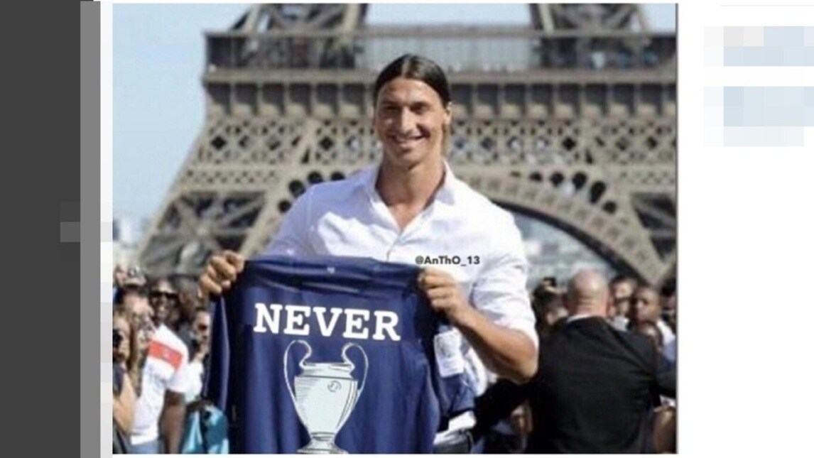 Ibrahimovic, maledizione Champions. E il web se la ride