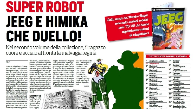 Super Robot in edicola, Jeeg e Himika: che duello!