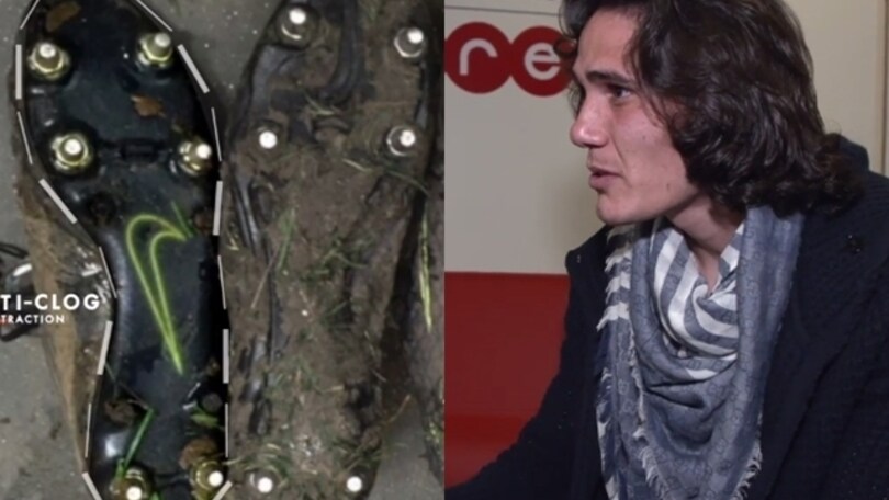 Psg, Cavani e le scarpe da gioco anti-fango