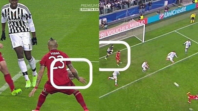 Ipocrisia Bayern: censura il simulatore Vidal, ma sui torti alla Juve sta zitto