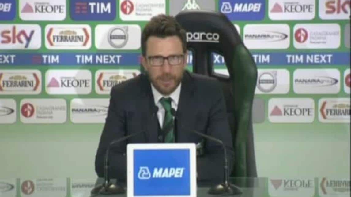 Di Francesco: "Partita super, peccato non aver finalizzato"
