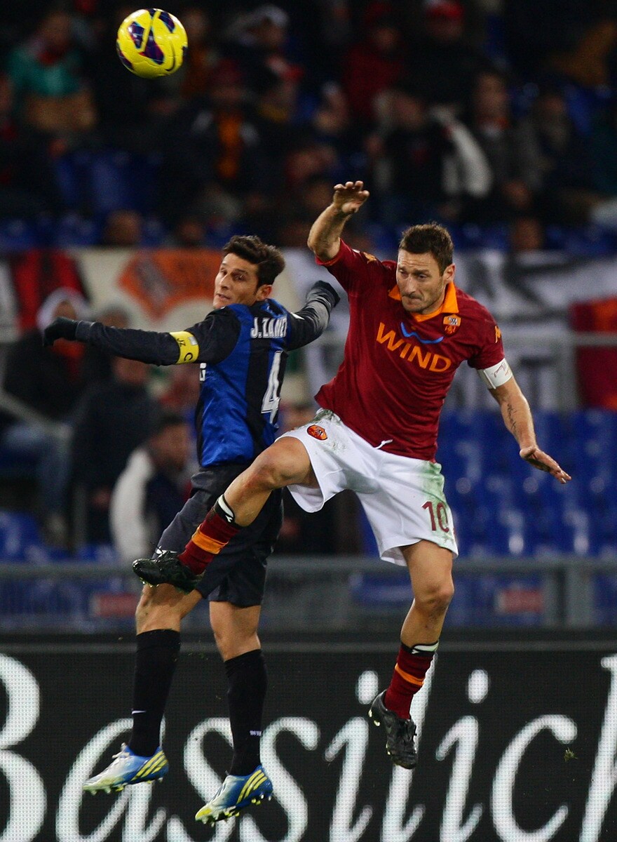 Zanetti su Totti: «Le bandiere non sono ingombranti»