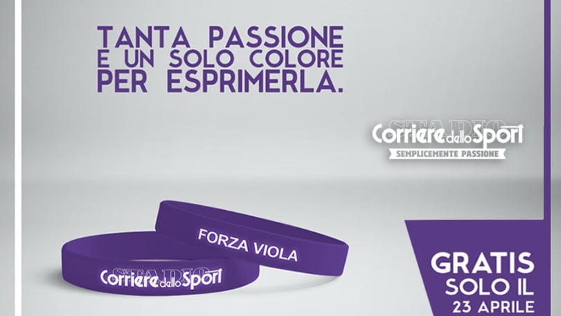Oggi un grande regalo: il superbraccialetto per tifare Fiorentina