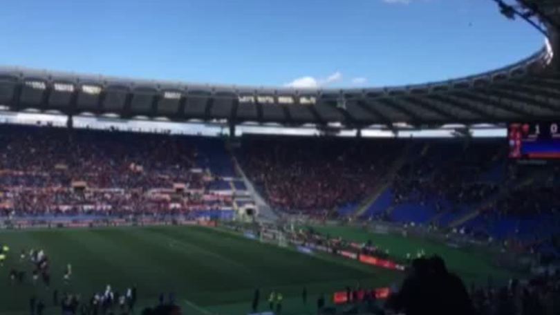 Roma-Napoli 1-0, l'Olimpico in festa per la vittoria