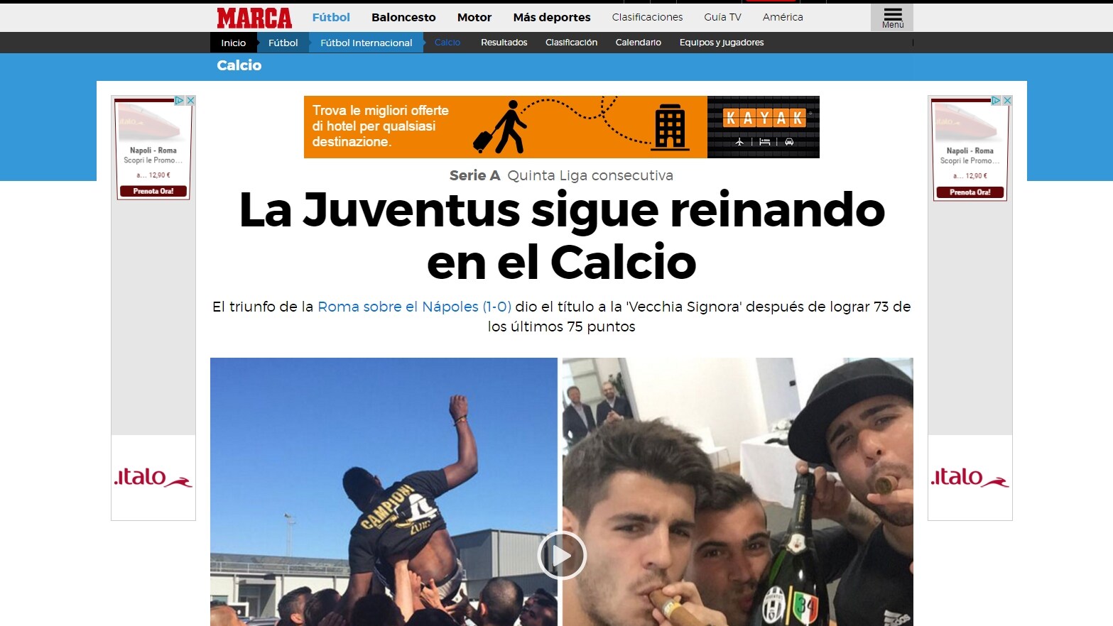 Juventus celebrata anche all'estero