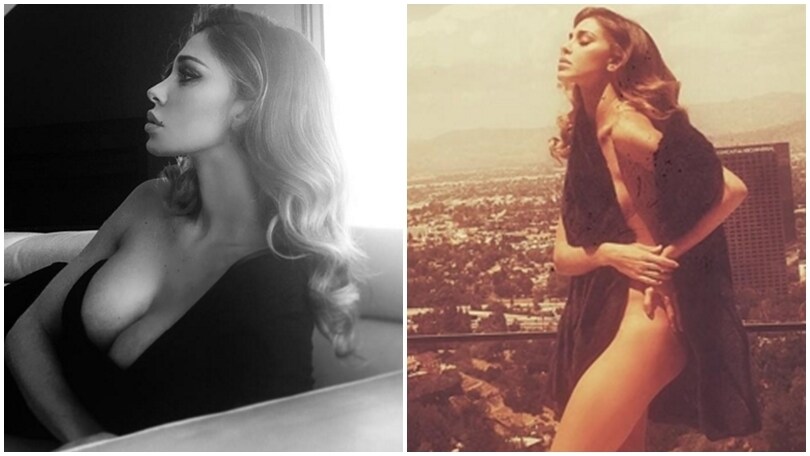 Belen Rodriguez senza veli: "le è caduta la spallina"...