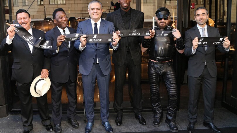 Usain Bolt & Pelé all'inaugurazione della nuova boutique Hublot