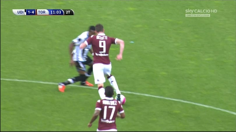 Udinese-Torino, Belotti come Weah: il gol è da applausi