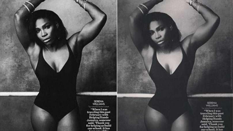 Serena Williams, pioggia di critiche per il ritocco al girovita