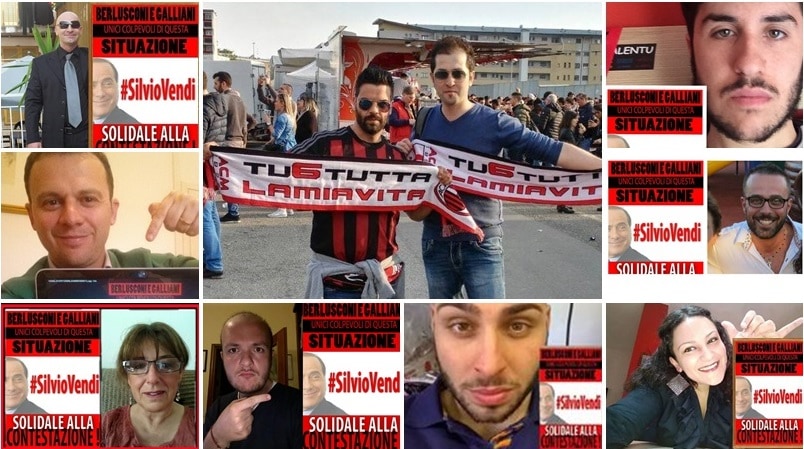 #Silviovendi, i tifosi del Milan sul web ci mettono la faccia