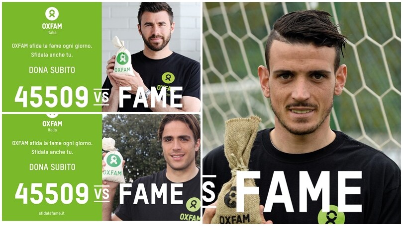 Da Florenzi a Barzagli, la Serie A scende in campo con Oxfam per combattere la fame nel mondo