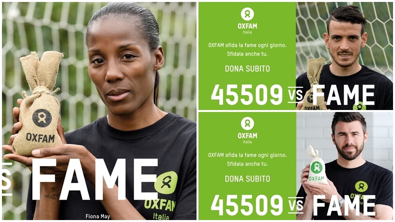 Oxfam: lo sport scende in campo per combattere la fame nel mondo
