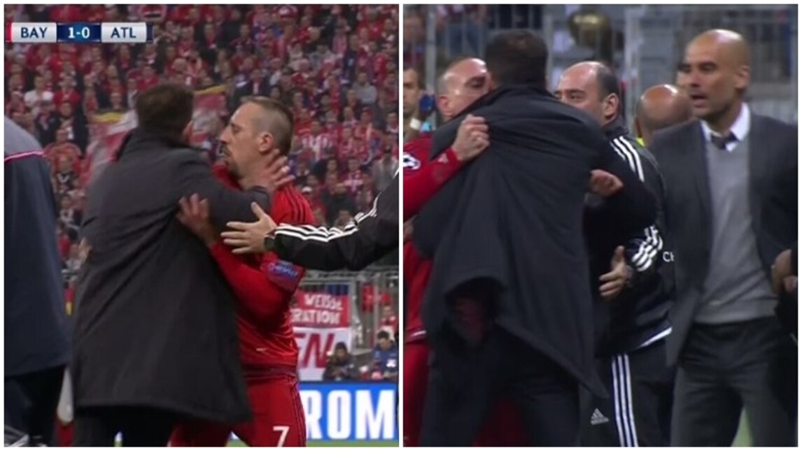 Bayern Monaco-Atletico Madrid, scintille in panchina tra Simeone, Ribery e Guardiola