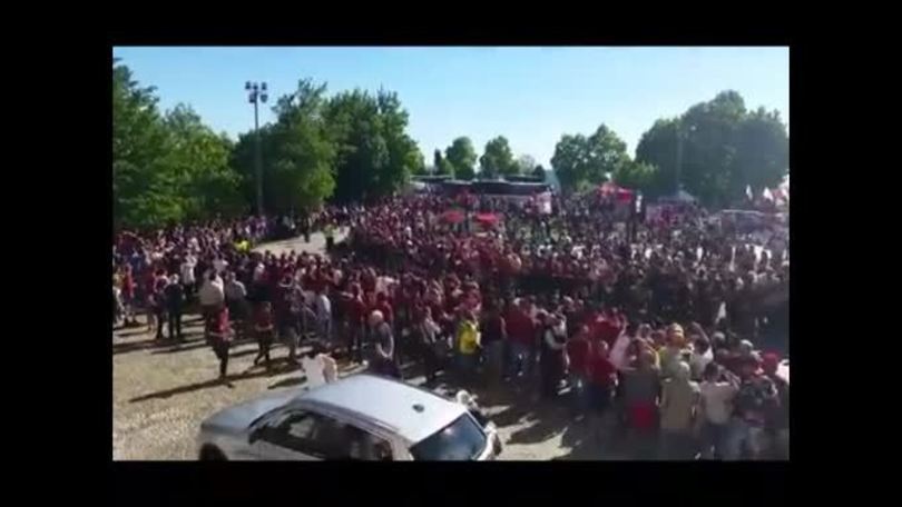 Grande Torino, l'arrivo della squadra a Superga