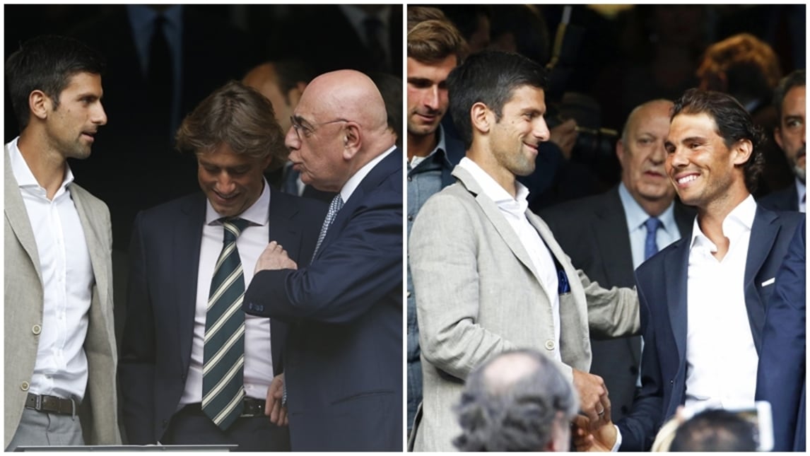 Galliani al Bernabeu: in tribuna con Djokovic e Nadal a vedere Real-City