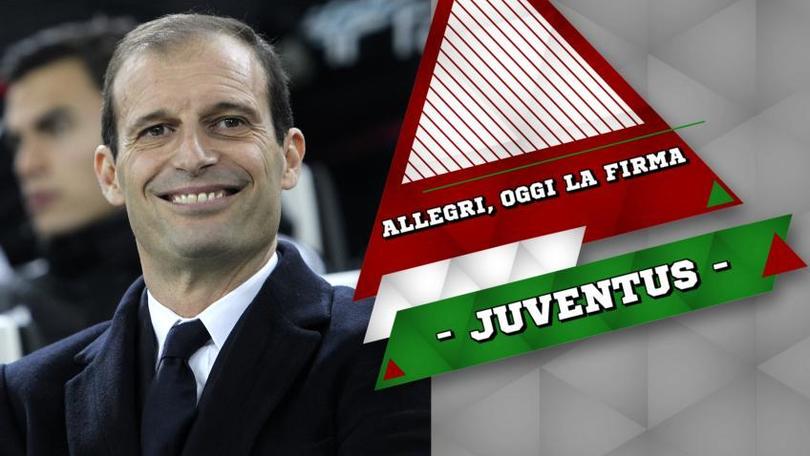Juventus, oggi la firma di Allegri