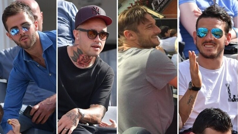 Internazionali, la Roma al Foro Italico: ecco Totti, Florenzi, Nainggolan e Pjanic!