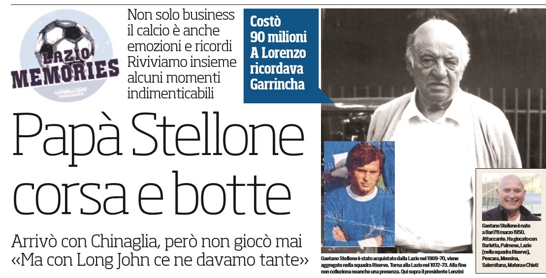 Lazio Memories, papà Stellone corsa e botte