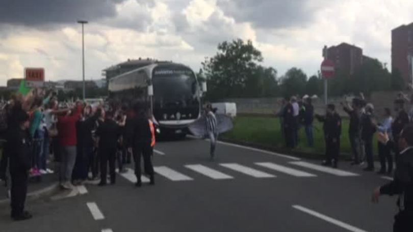La Juve arriva alla Stadio