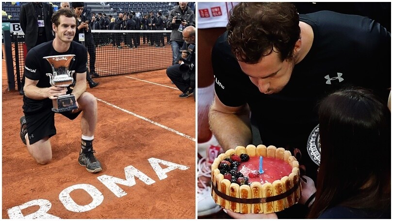 Murray, compleanno con trionfo: lo scozzese si prende Roma... e la torta!