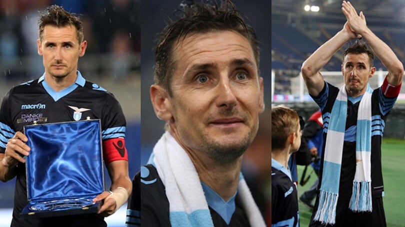 Lazio, l'addio di Klose: «Il gol più bello? Quello al derby»