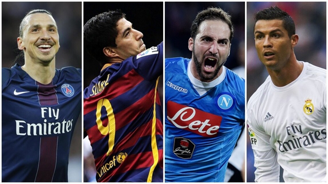 Da Suarez a Higuain: la Top 10 dei bomber europei