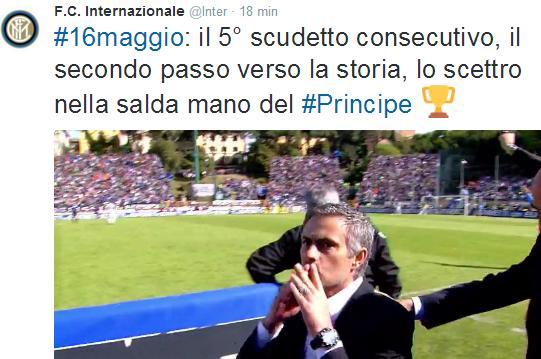 L'Inter: «16 maggio 2010: il quinto scudetto consecutivo». I tifosi della Juventus furiosi