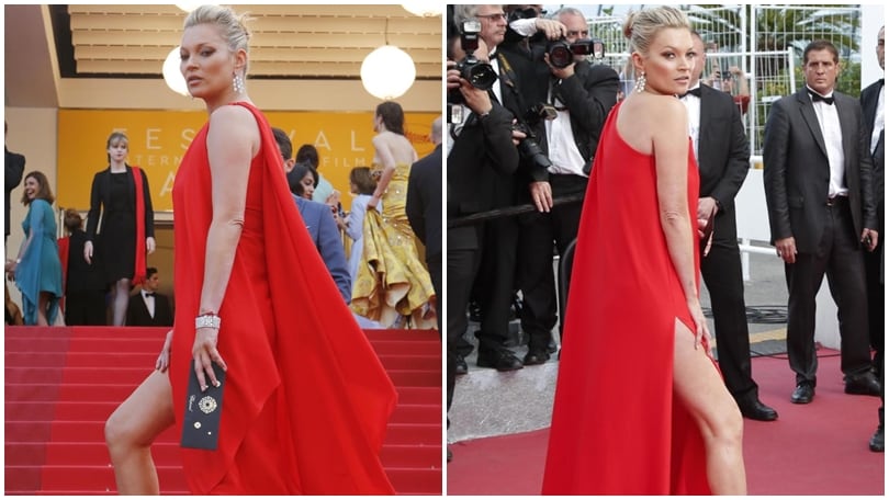 Kate Moss in abito rosso: che spacco a Cannes!