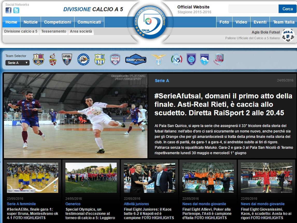 Calcio a 5: si apre la serie scudetto tra Asti e Rieti
