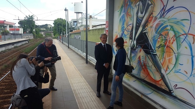Volley: La Fipav regala arte alla stazione Due Ponti della ferrovia Roma-Viterbo
