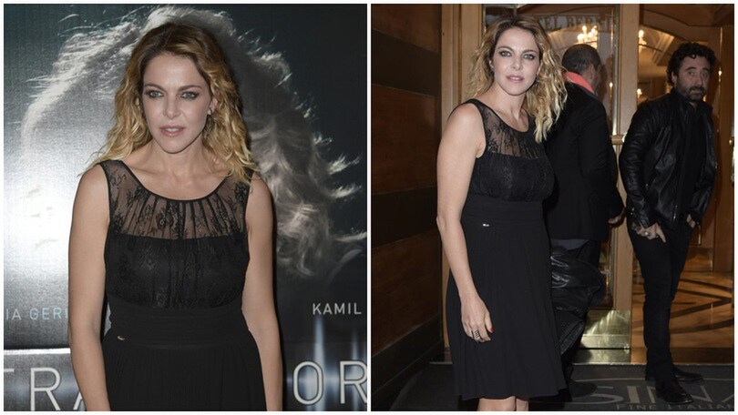 Claudia Gerini, prima da diva a Roma con il marito