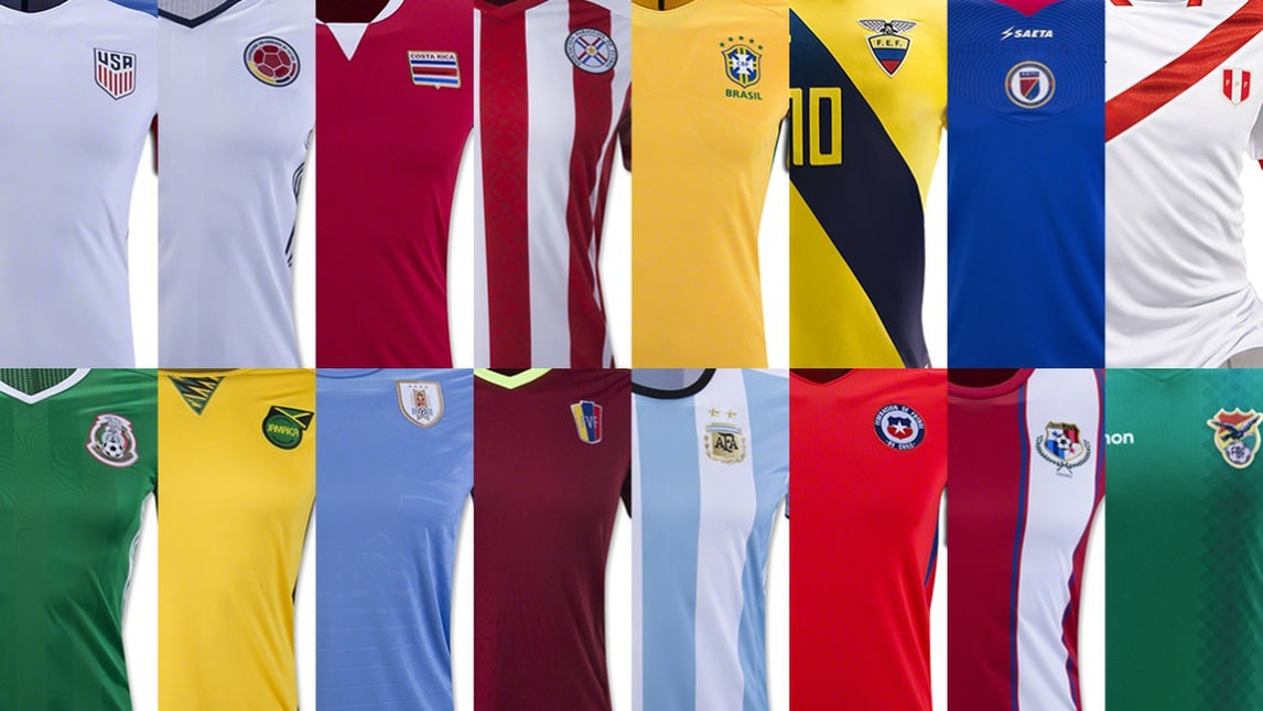Coppa America, le maglie di tutte le squadre