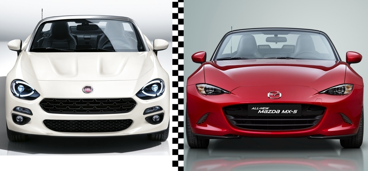 Fiat 124 Spider vs Mazda MX-5, sfida a cielo aperto