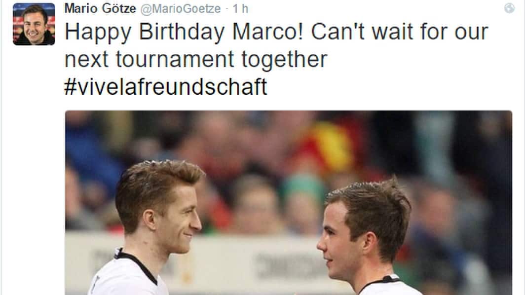 Götze, gufo o gaffe tremenda? Fa gli auguri a Reus, non convocato dalla Germania