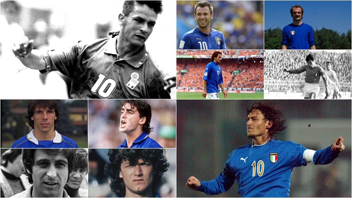 Italia, quando il numero 10...era il numero 10: Baggio, Del Piero e Totti gli ultimi simboli
