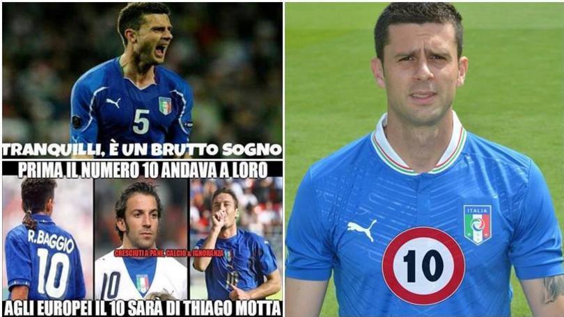 La 10 dell'Italia a Motta? Sul web si scatena l'ironia
