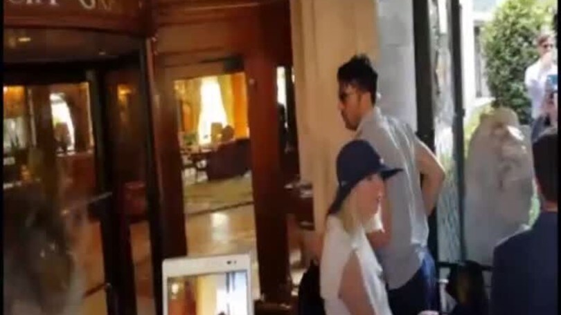 Gli azzurri arrivano all'Hotel Parco dei Principi