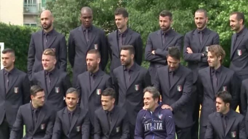 Nazionale: azzurri in posa per le foto di rito