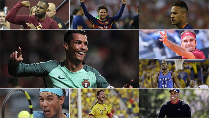 Da Cristiano Ronaldo a Nadal, ecco i 10 atleti più famosi al mondo