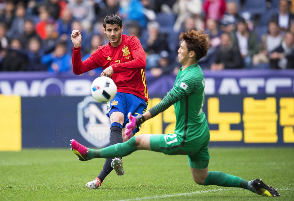 Spagna e Morata show, 6-1 e doppietta: «Real? Mai dette certe cose»