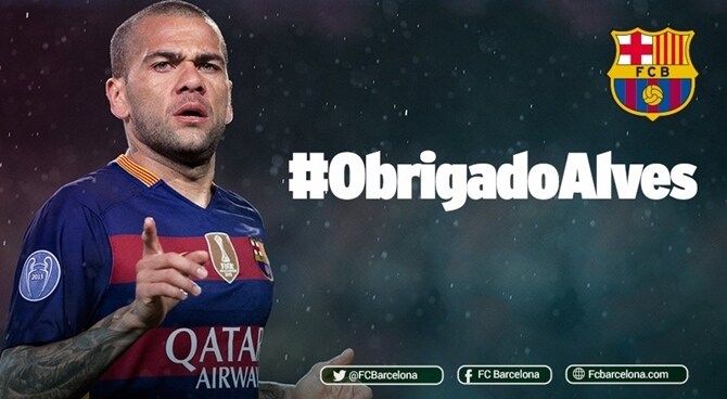 Juventus, Dani Alves saluta il Barcellona: «Inizia una nuova tappa...»
