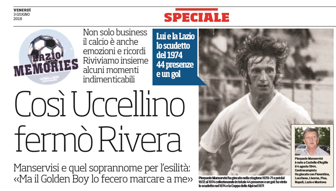 Memories Lazio, così Uccellino fermò Rivera