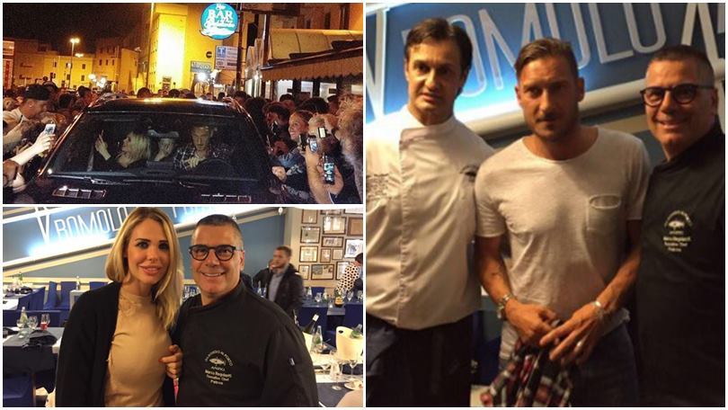 «C'è Totti nel ristorante!». Bagno di folla per il capitano ad Anzio